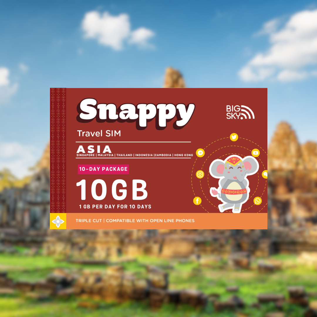 ASIA TRAVEL SIM (Snappy Travel SIM Powered by Big Sky Nation)