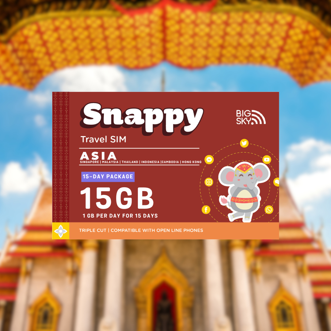 ASIA TRAVEL SIM (Snappy Travel SIM Powered by Big Sky Nation)