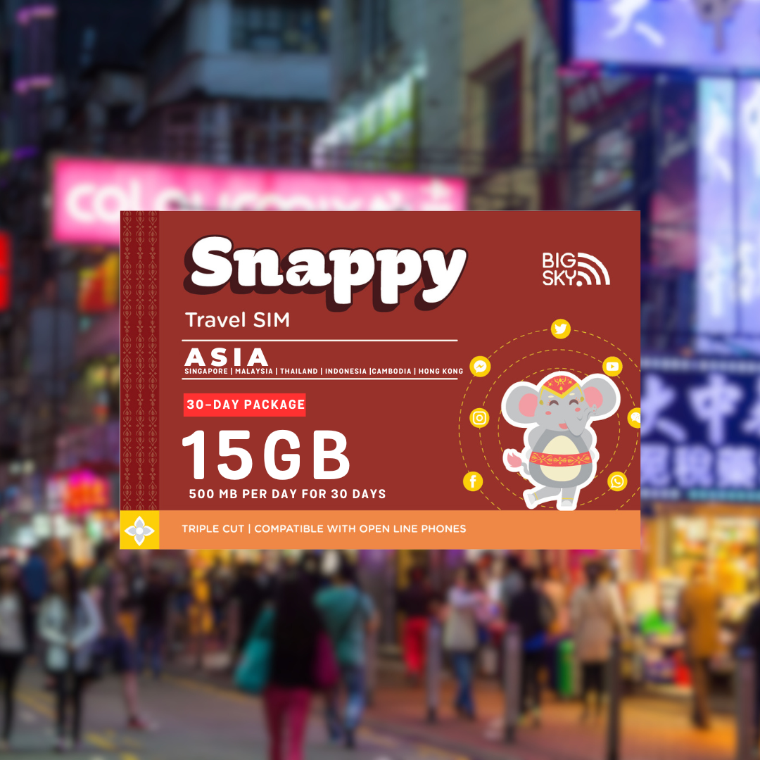 ASIA TRAVEL SIM (Snappy Travel SIM Powered by Big Sky Nation)