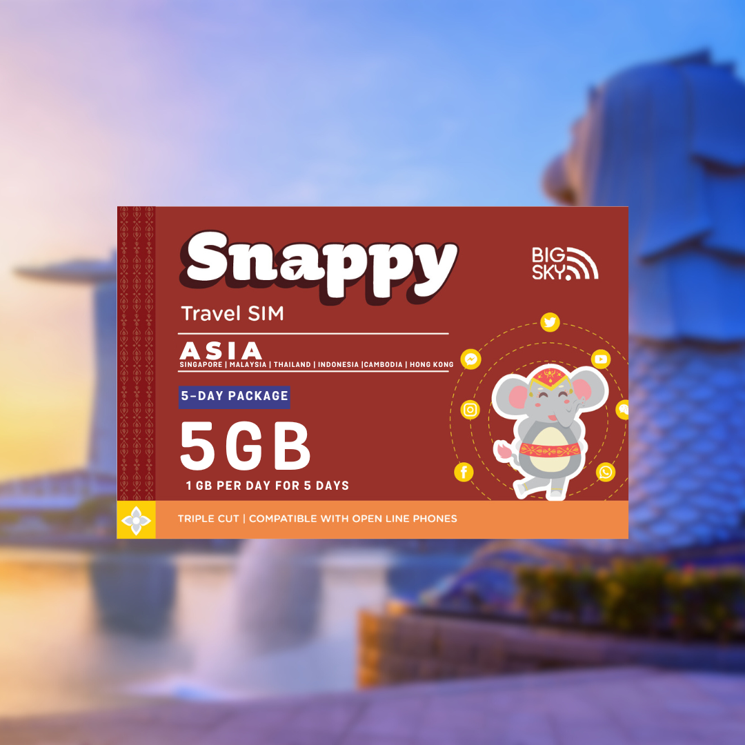 ASIA TRAVEL SIM (Snappy Travel SIM Powered by Big Sky Nation)