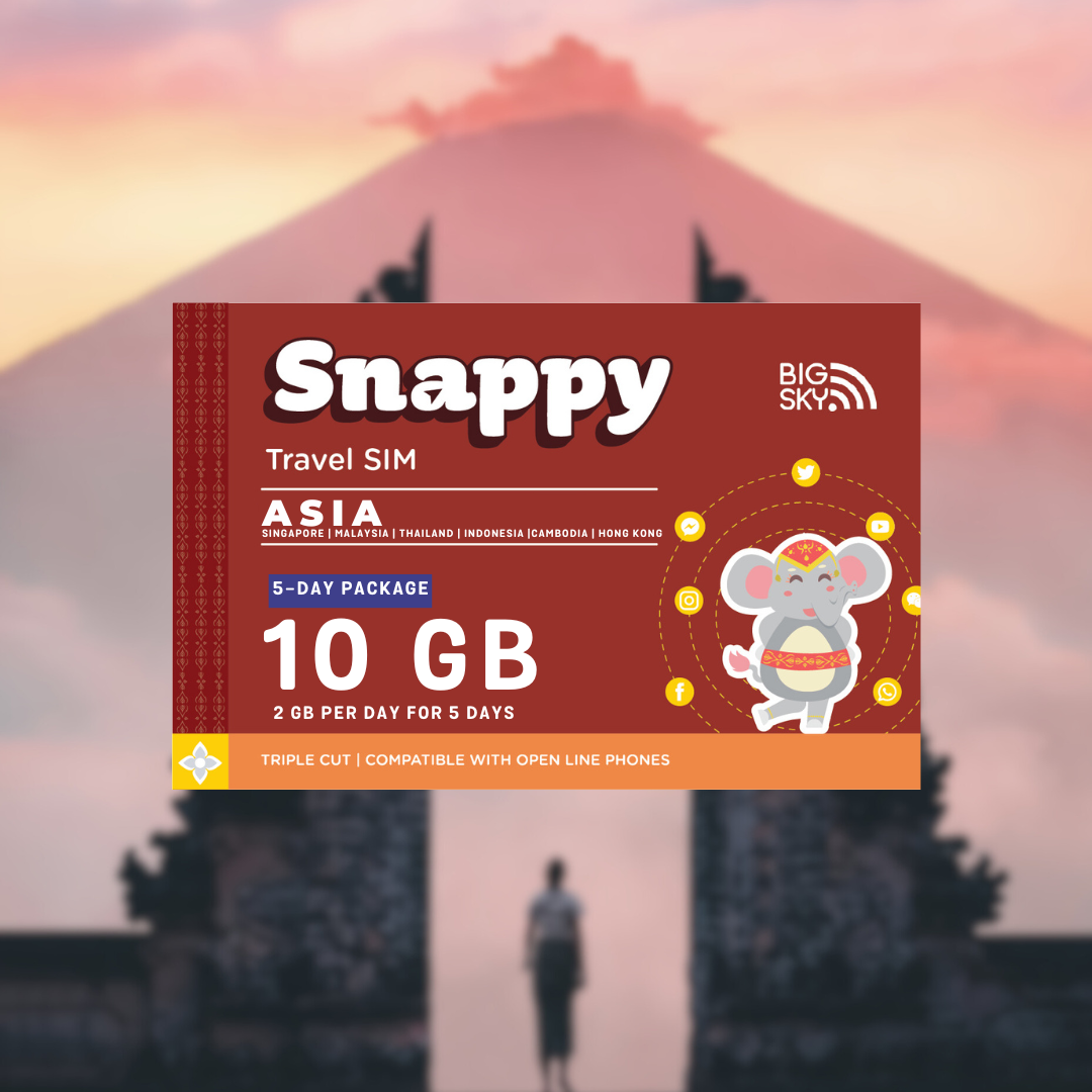 ASIA TRAVEL SIM (Snappy Travel SIM Powered by Big Sky Nation)